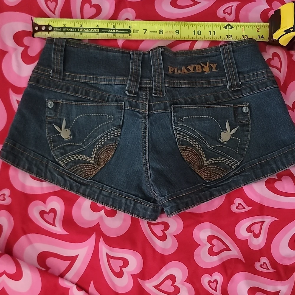 Stylish Denim Studded Shorts - Picture 2 of 7